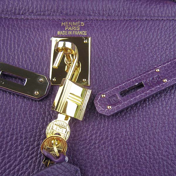 7A Replica Hermes Kelly 32cm Togo Leather Bag Purple 6108 - Click Image to Close